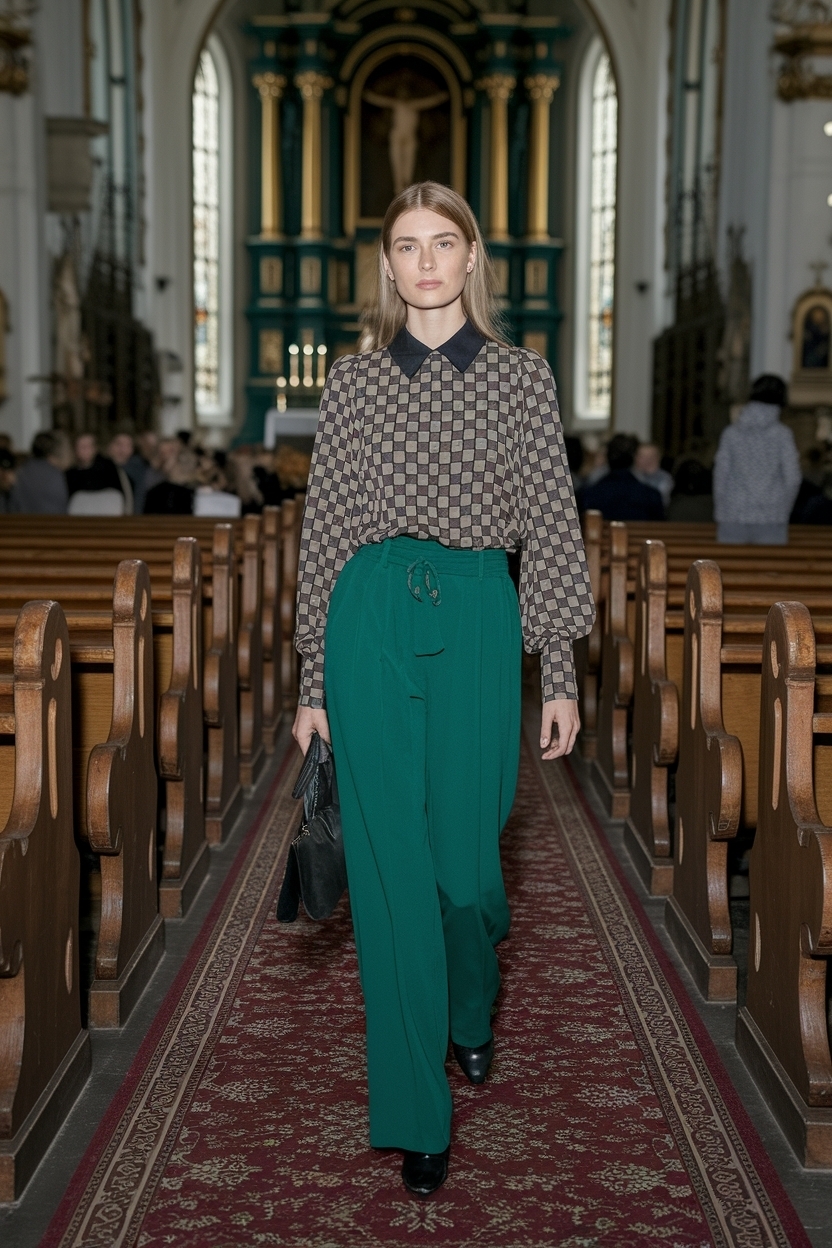 Pant Trousers Women Outfit to Church: Polished and Stylish outfit idea
