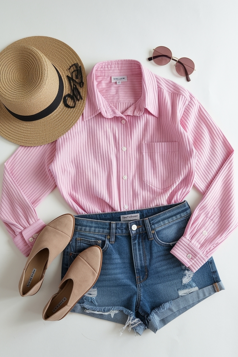 Pink Button Down Shirt Outfit Ideas for Every Occasion outfit idea