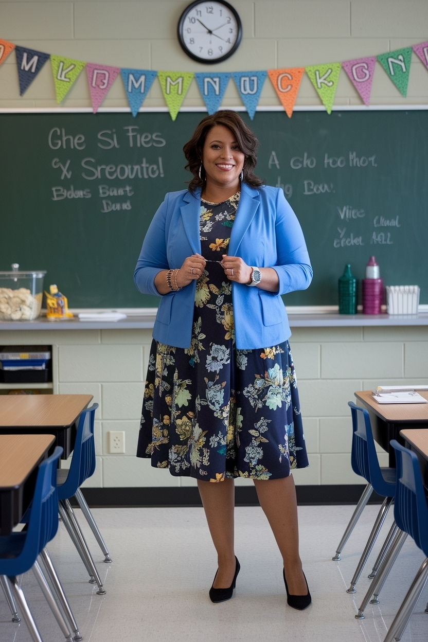 Professional Plus Size Teacher Outfits for Elementary School outfit idea
