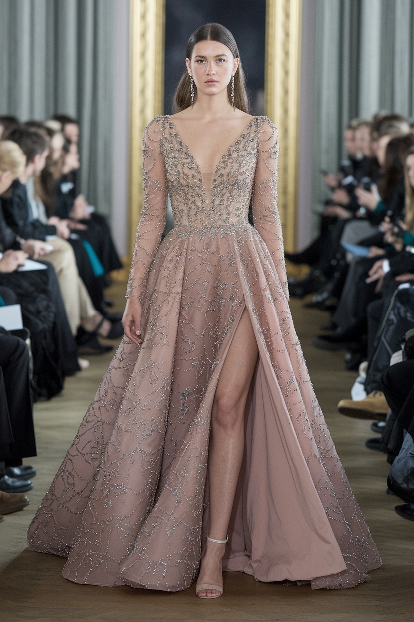 Prom Dresses Long with Sleeves: Timeless Elegance for Prom outfit idea