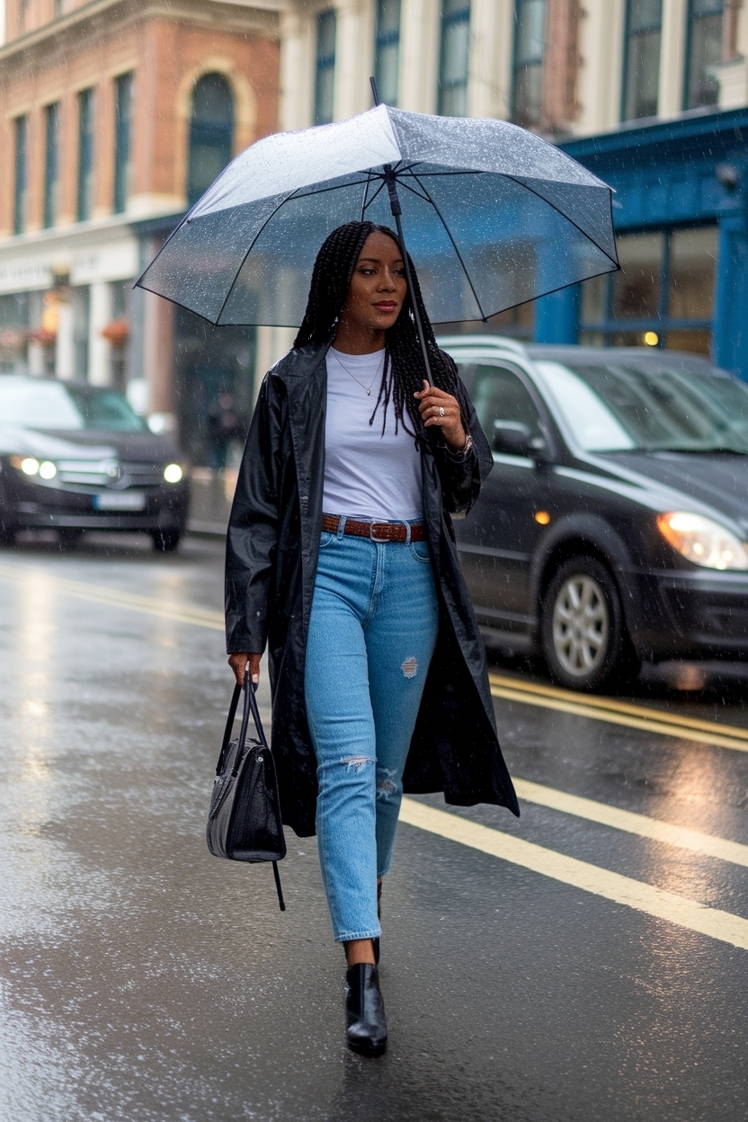 Rainy Day Outfit Black Women: Embrace the Weather with Flair outfit idea