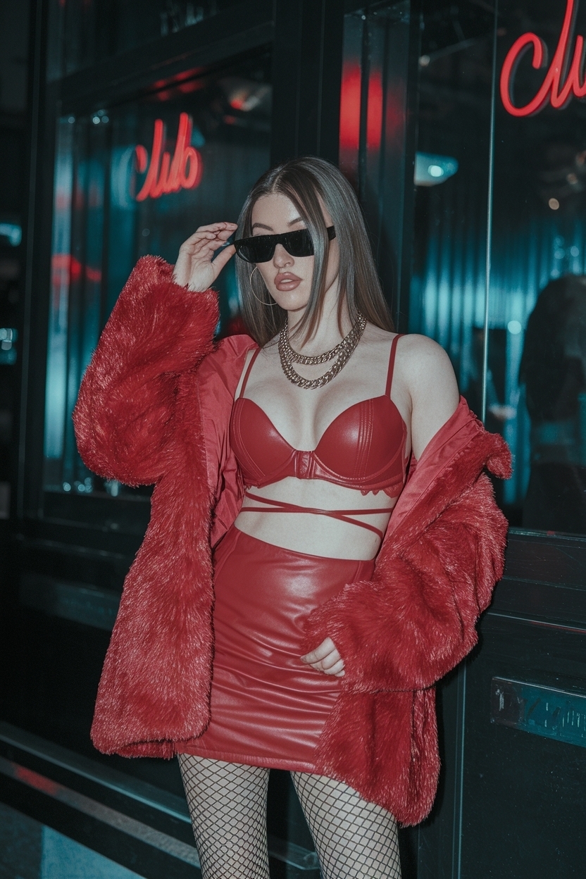 Red Club Outfits for Women Night Baddie: Stand Out Style outfit idea