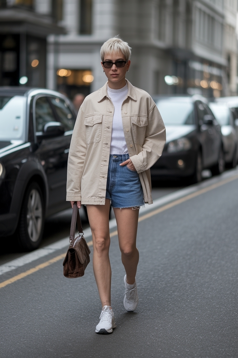 Casual Street Style: Short Hair Outfits for Everyone outfit idea