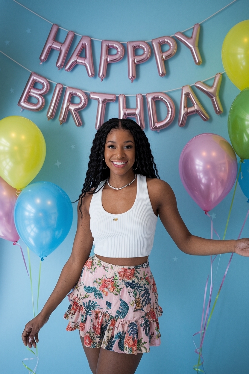 Stylish Summer Birthday Outfit for Black Woman outfit idea