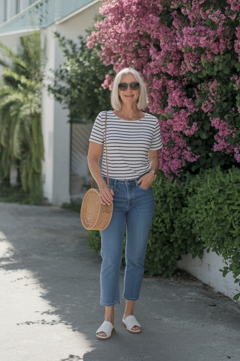 Summer Outfit Casual Jeans Women Over 40: Effortless Style outfit idea