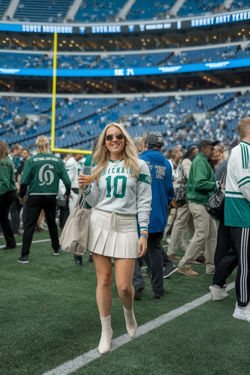 Chic Super Bowl Party Outfits for Women You’ll Love outfit idea