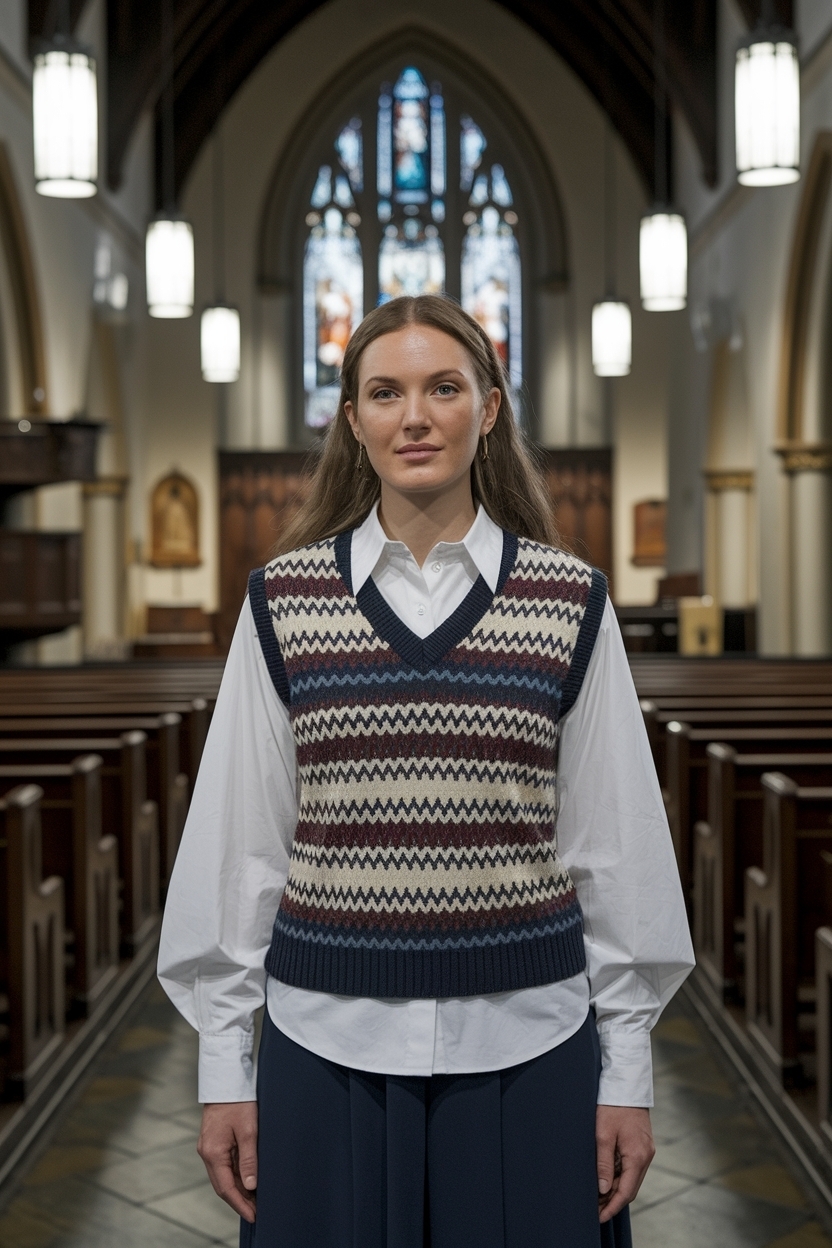 Sweater Vest Outfit Women Church: Cozy and Chic outfit idea