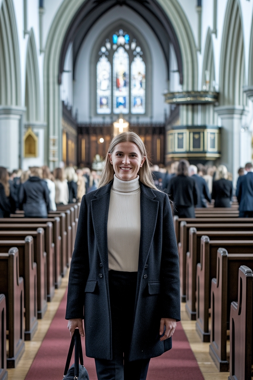 Versatile Turtle Neck Church Outfit Women Can Wear outfit idea