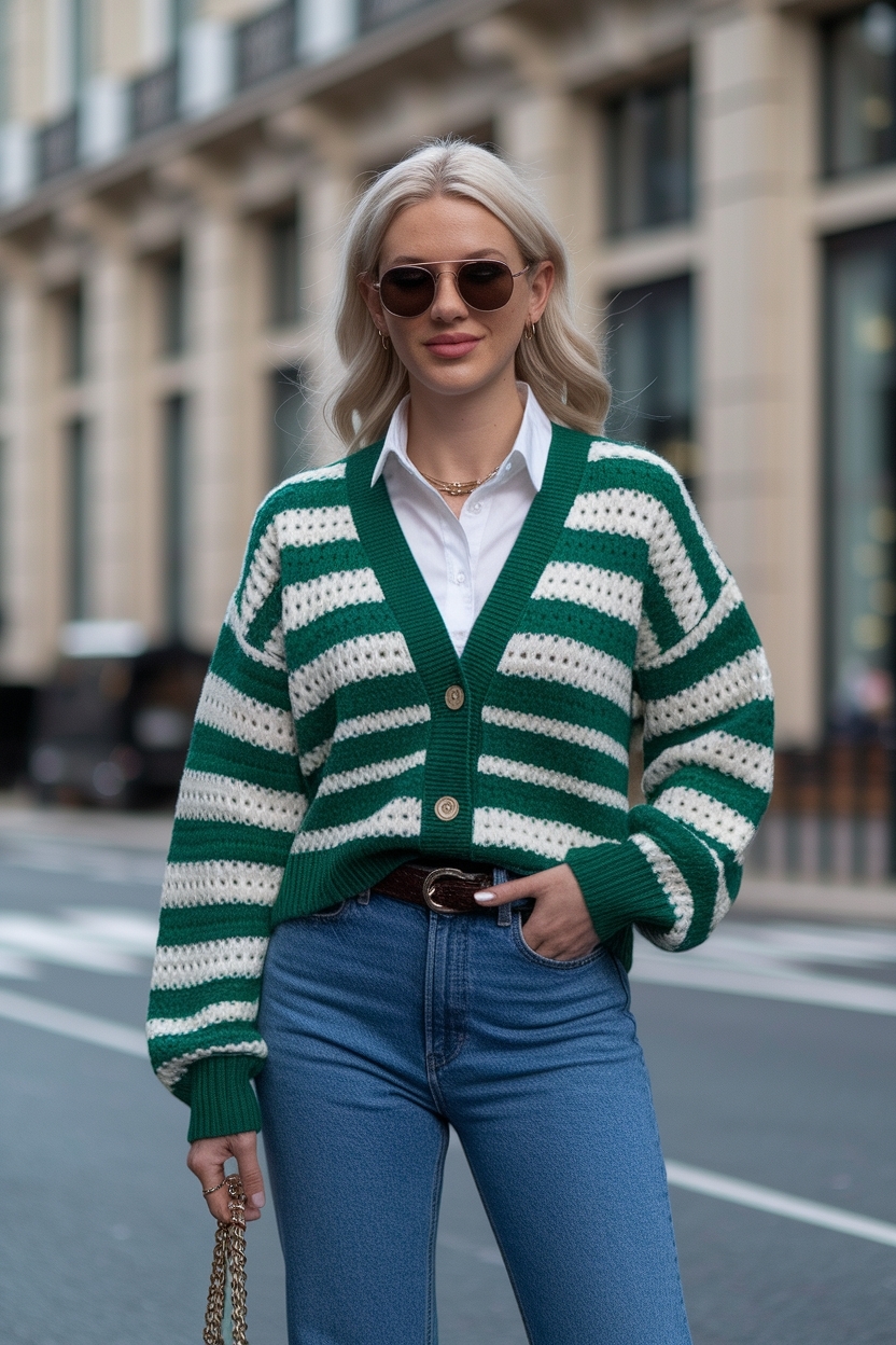 V Neck Cardigan Outfit for Women: Flattering Fits for All outfit idea