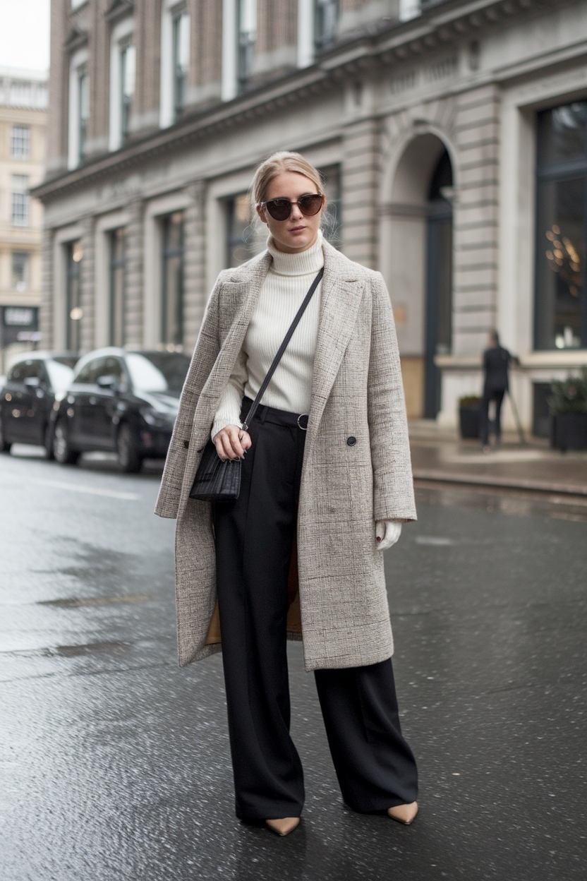 Wide Leg Trousers Outfit Winter: Effortless Elegance outfit idea