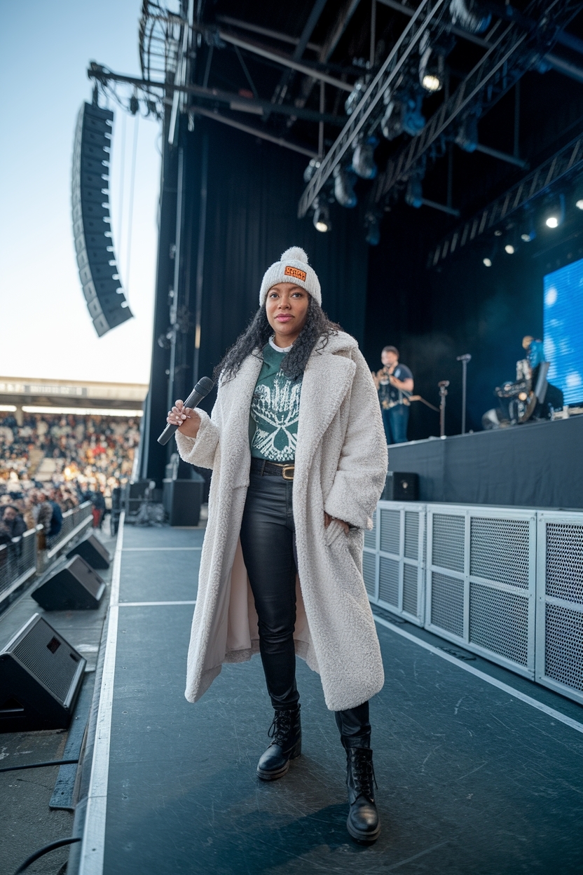 Winter Concert Outfit Black Women: Dress to Impress This Winter outfit idea