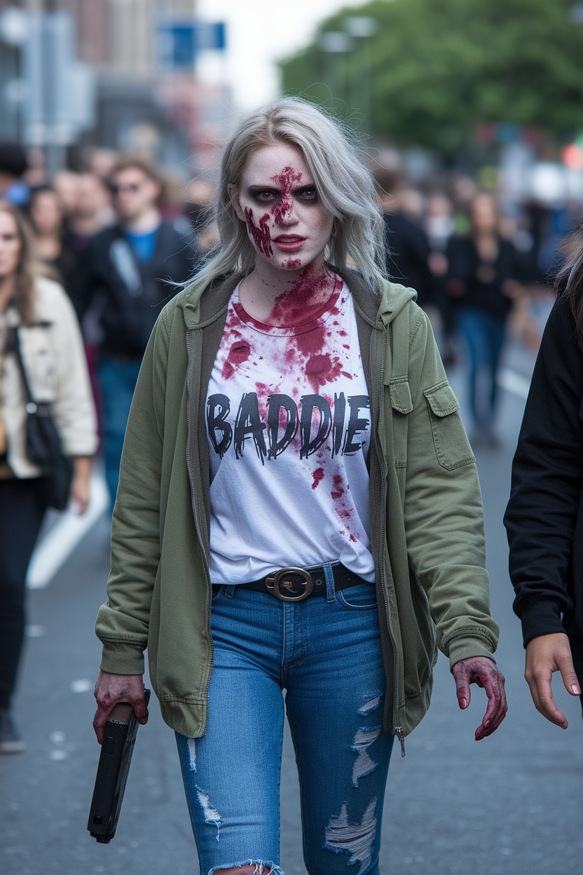 Zombie Apocalypse Outfits Women Baddie for Fierce Looks outfit idea